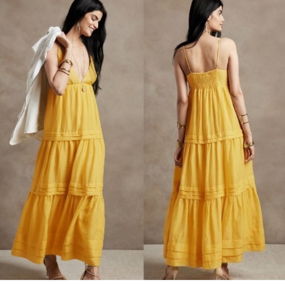 Banana Republic Dresses & Skirts - Banana Republic Boho Moon Yellow‎ Maxi